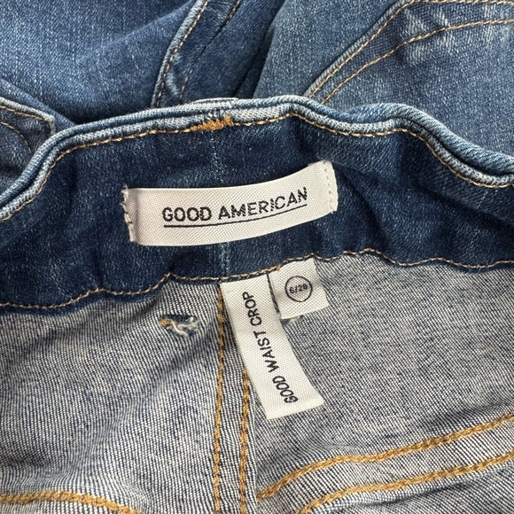 GOOD AMERICAN Good Waist Raw Edge Skinny Jeans Blue331 6/28 - Picture 7 of 8